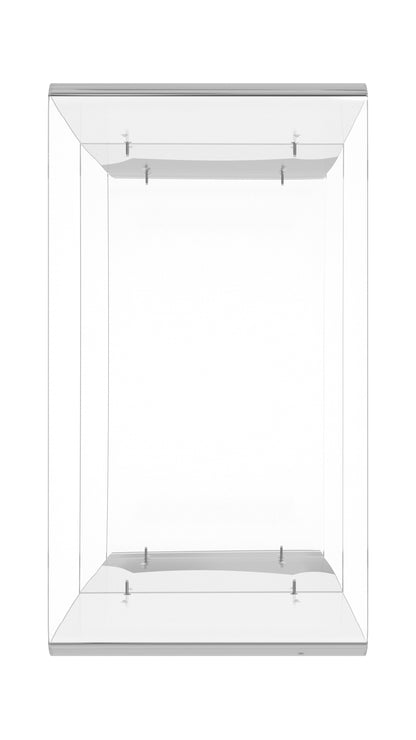 25" Clear Plastic Two Tier Bookcase