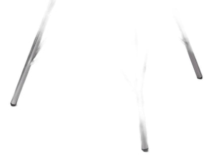 18" White and Silver Faux Leather Side Chair