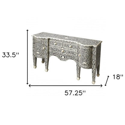 Victoria Black Bone Inlay Buffet