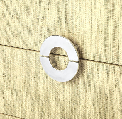 34" Beige Manufactured Wood Four Drawer Chest