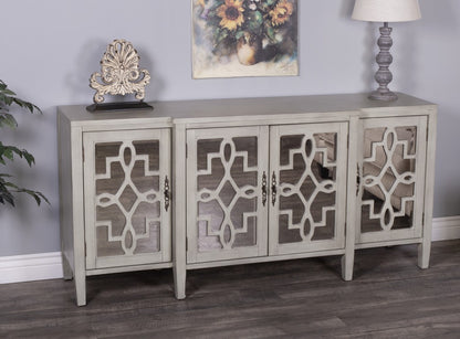 Giovanna Olive Gray Mirrored Sideboard