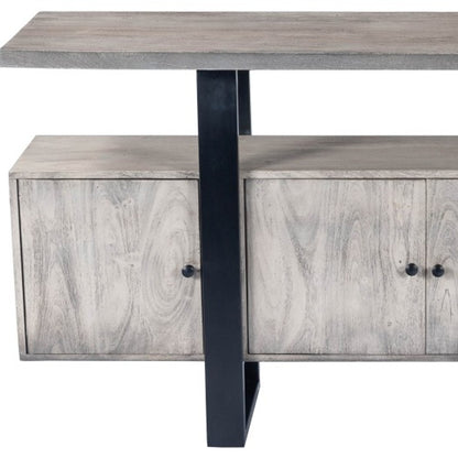 Raitis Gray Wood & Metal Sideboard