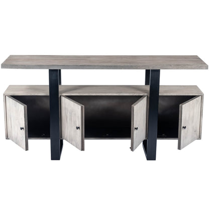 Raitis Gray Wood & Metal Sideboard