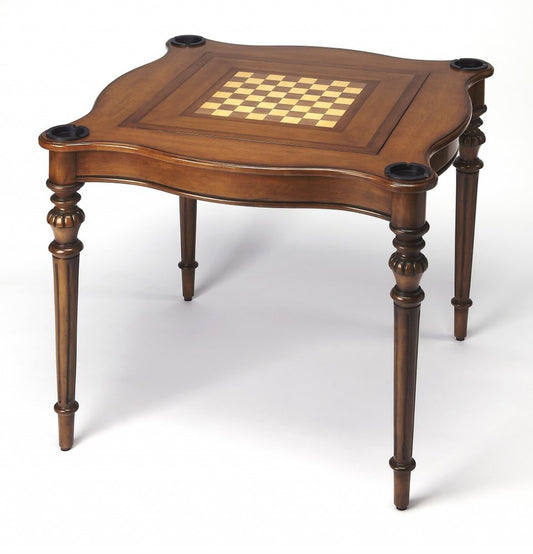 32" Brown Solid Wood Square Coffee Table