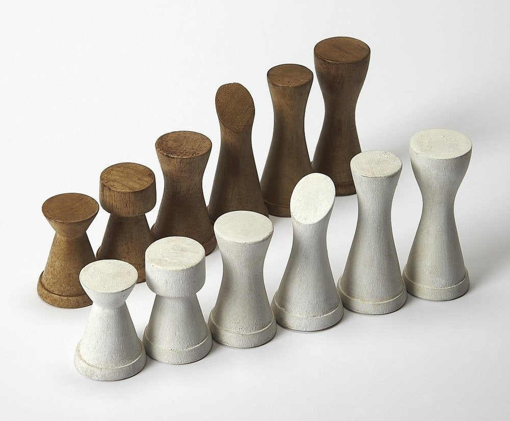 22" Natural Wood Square Pedestal Coffee Table