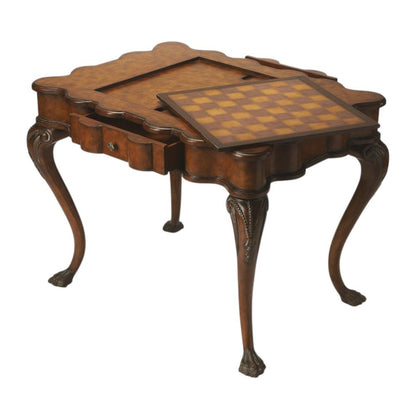 39" Brown Wood Coffee Table With Drawer