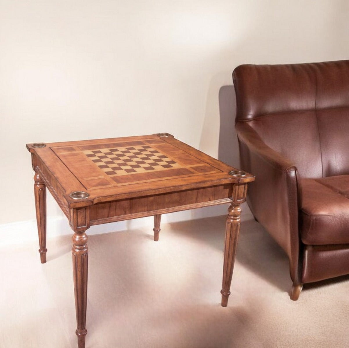 36" Brown Square Coffee Table