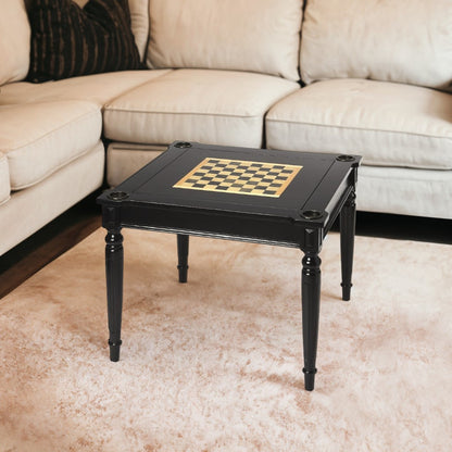 36" Black Manufactured Wood Square Coffee Table