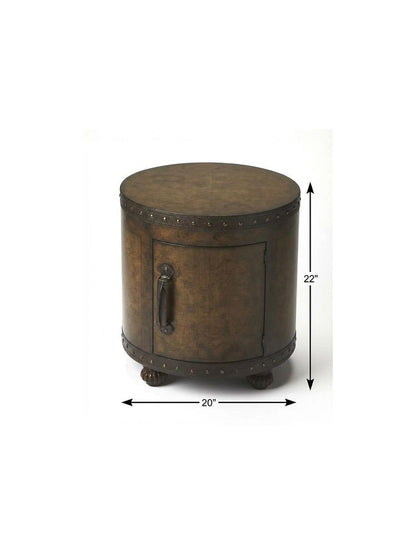 20" Brown Wood Round Coffee Table