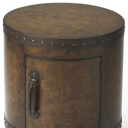 20" Brown Wood Round Coffee Table