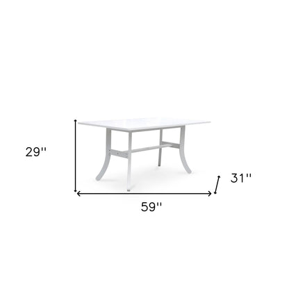 White Dining Table With Curved Legs