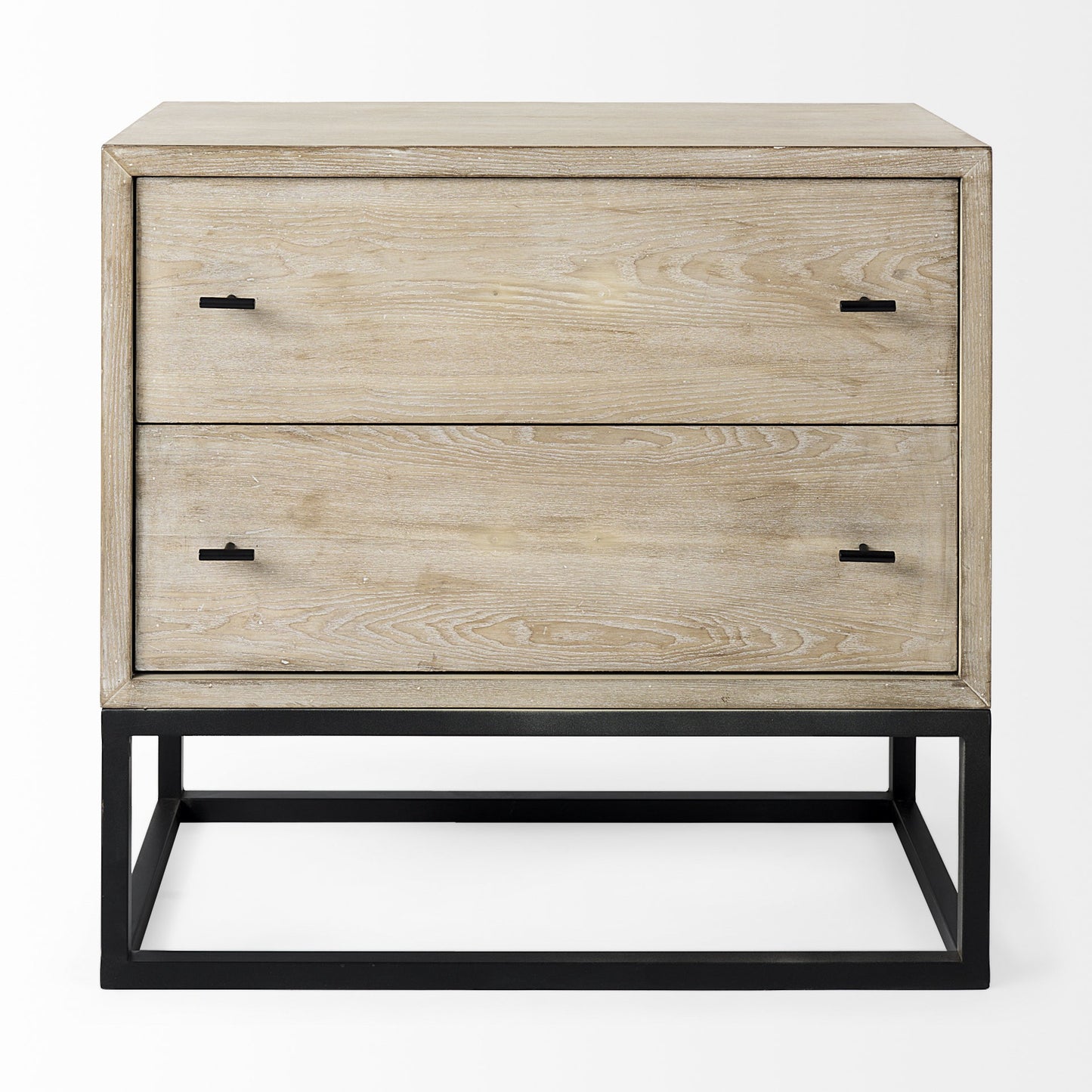 Rustic Modern Light Wash Two Drawer Chest