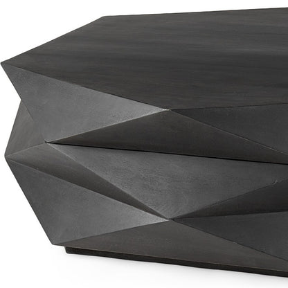 48" Black Octagon Coffee Table