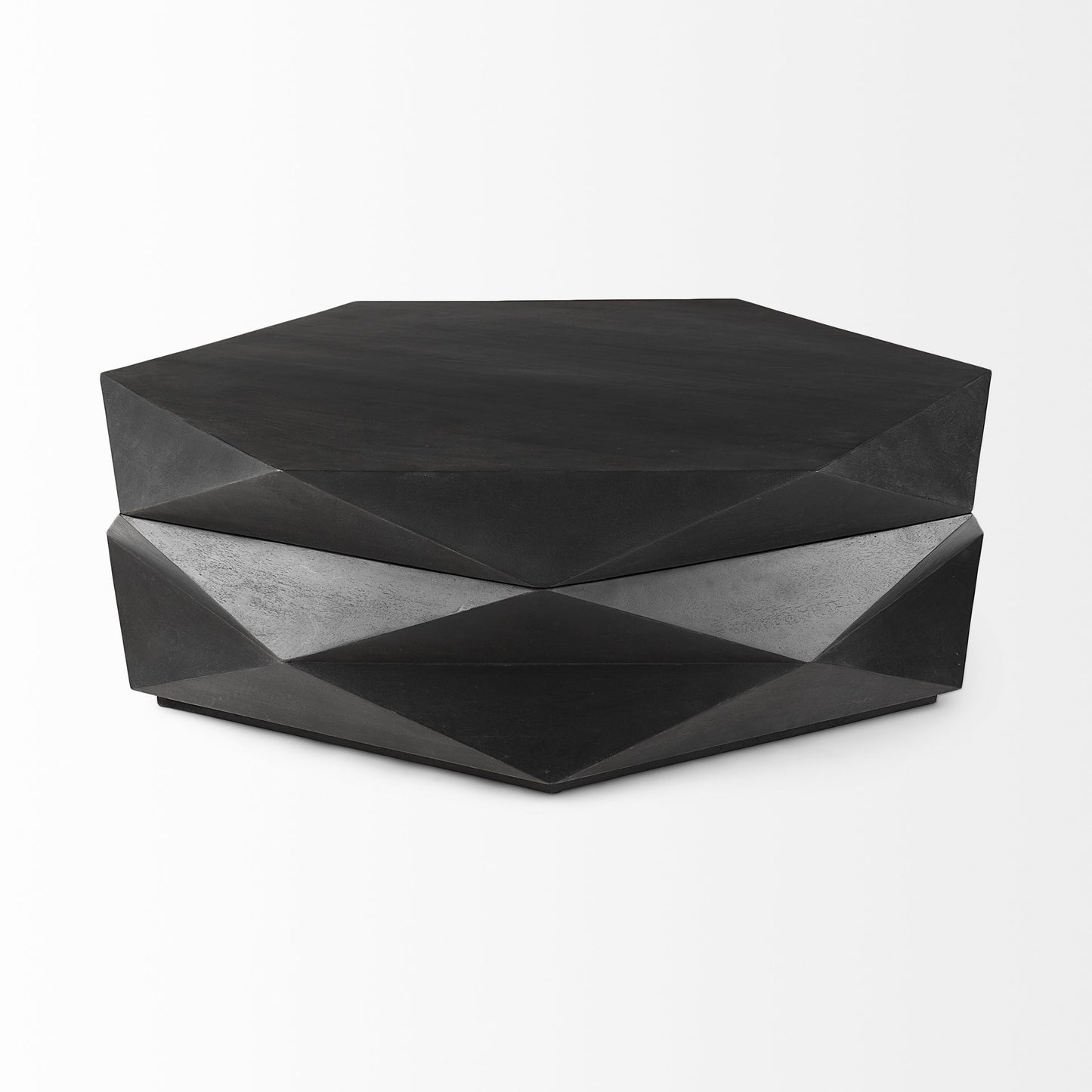 48" Black Octagon Coffee Table