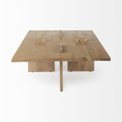 34" Natural Wood Coffee Table