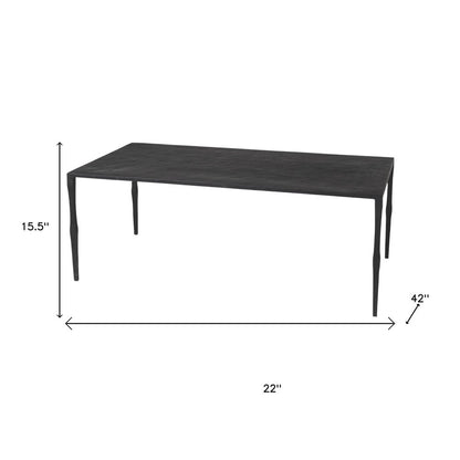 22" Black Iron Coffee Table