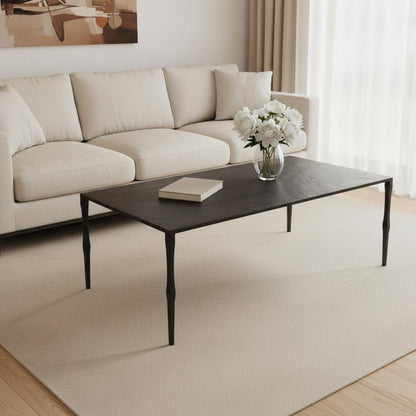 22" Black Iron Coffee Table
