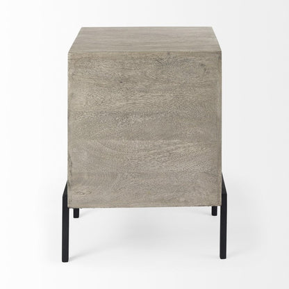 24" Brown Solid Wood Square End Table