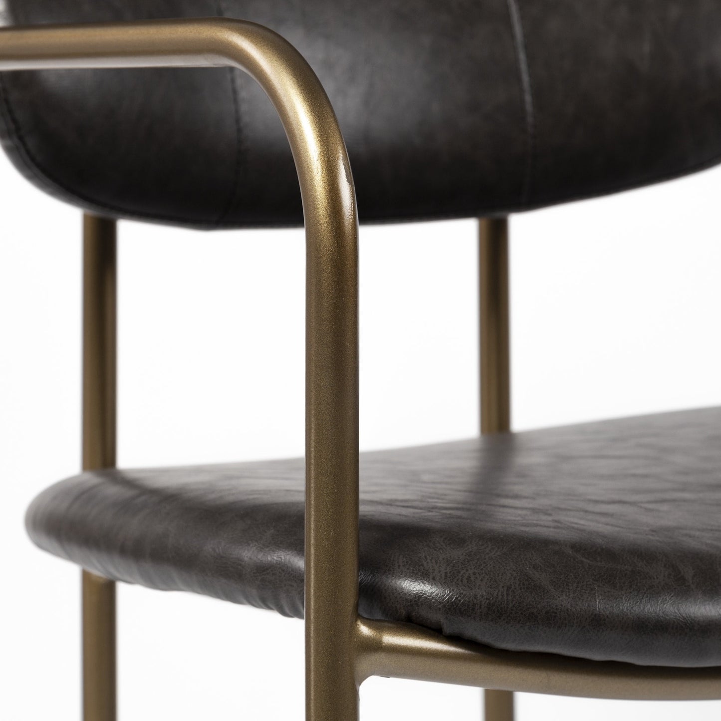 29" Deep Brown Steel Low back Bar Chair