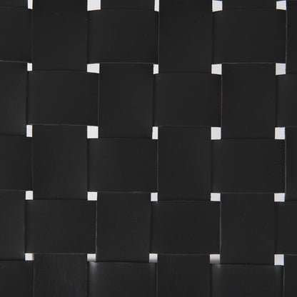 29" Bronze Leather and Metal Backless Bar Chair