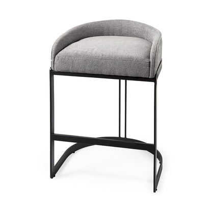 29" Grey Steel Low back Bar Chair