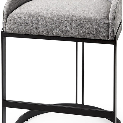 29" Grey Steel Low back Bar Chair