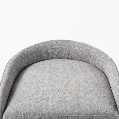 29" Gray and Black Fabric and Metal Low Back Bar Chair