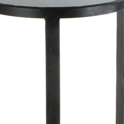 24" Black Iron Square End Table