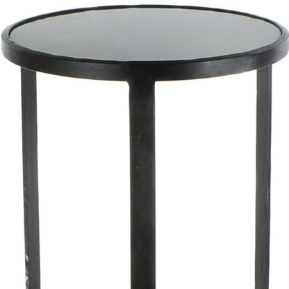 24" Black Iron Square End Table