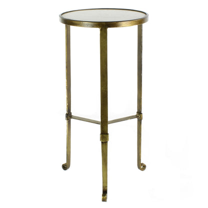 24" Brass Iron Square End Table