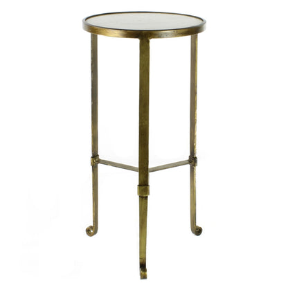 24" Brass Iron Square End Table