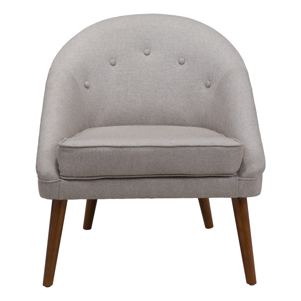 Light Gray Wooden Deep Chair