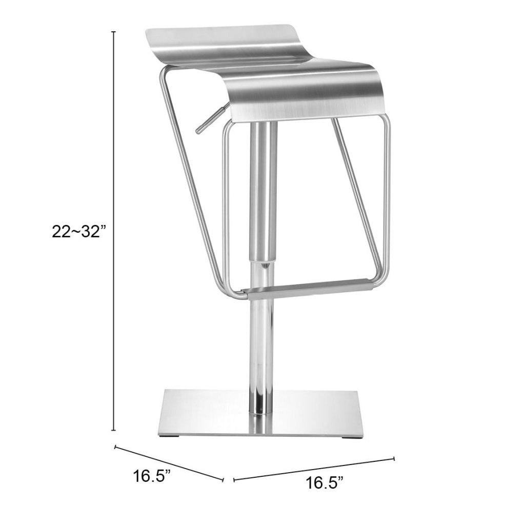 32" Steel Swivel Backless Bar Height Bar Chair