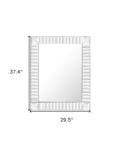 37" Clear Glass Framed Accent Mirror