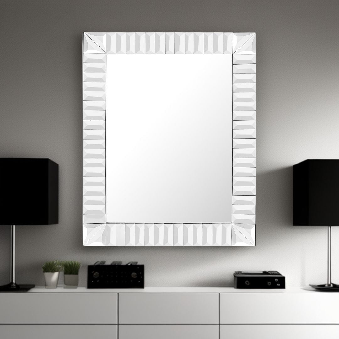 37" Clear Glass Framed Accent Mirror