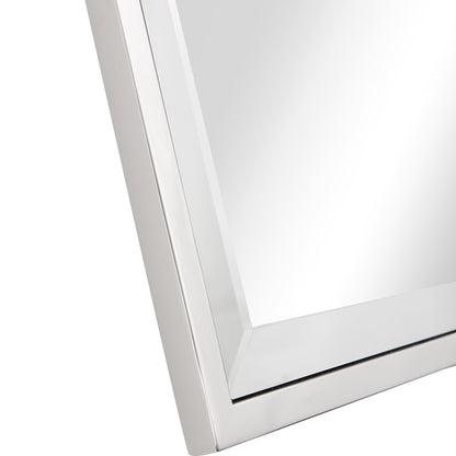 32" Silver Square Metal Framed Accent Mirror