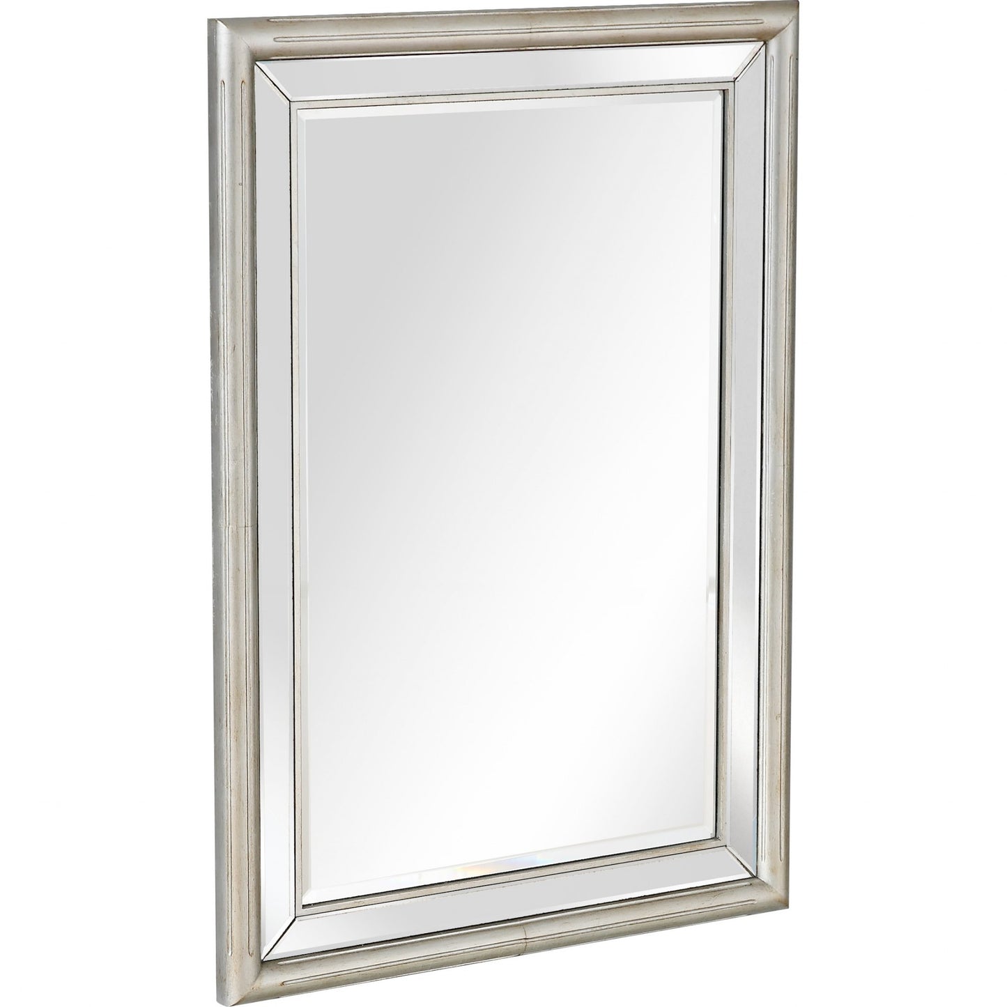 44" Silver Framed Accent Mirror