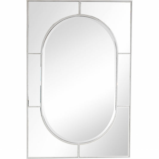 48" Silver Metal Framed Accent Mirror