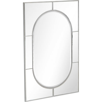 48" Silver Metal Framed Accent Mirror