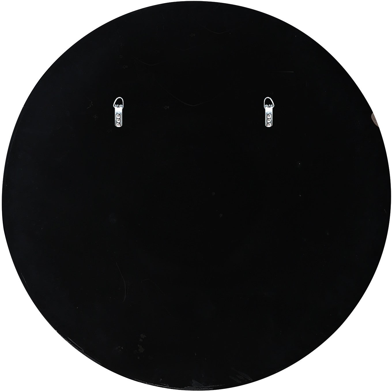 32" Black Round Framed Accent Mirror