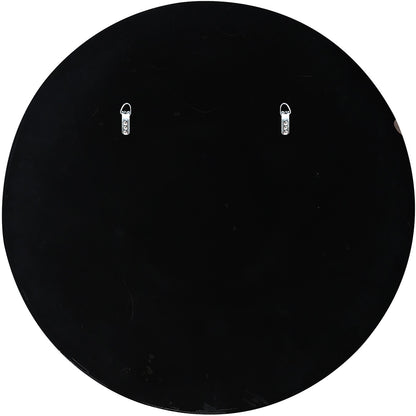 32" Black Round Framed Accent Mirror