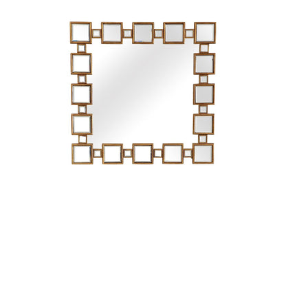 32" Gold Square Framed Accent Mirror