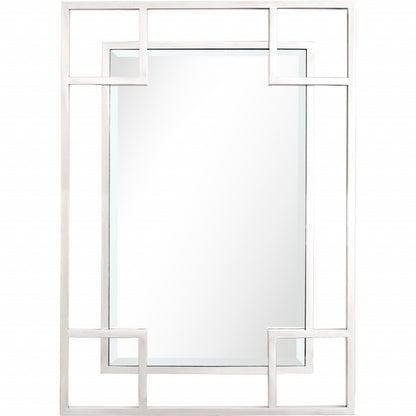 42" Silver Metal Framed Accent Mirror