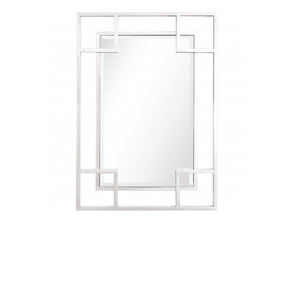 42" Silver Metal Framed Accent Mirror