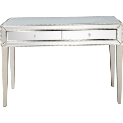 48" Silver Mirrored Glass Console Table