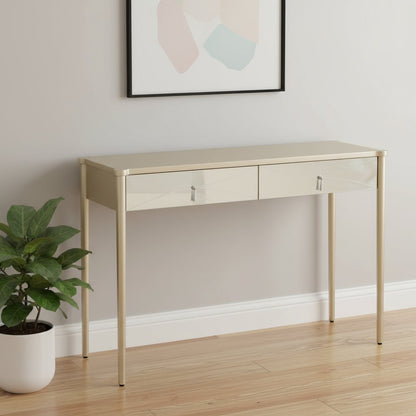 48" Champagne Mirrored Glass Console Table