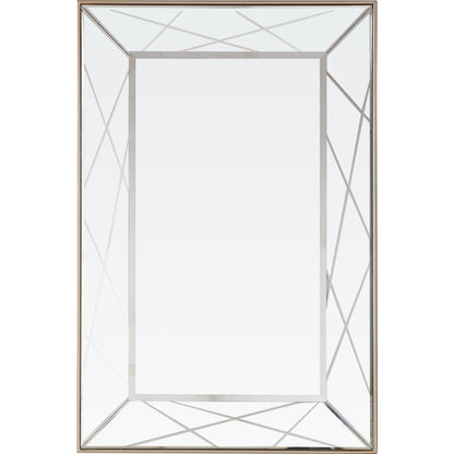 48" Champagne Mirrored Glass Console Table