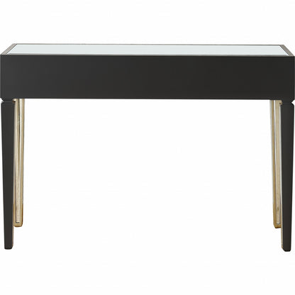 Champagne Finish Console Mirror Table