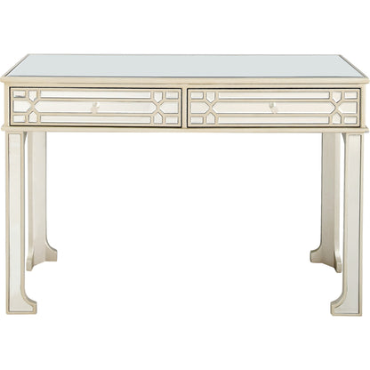 48" Champagne Mirrored Glass Console Table