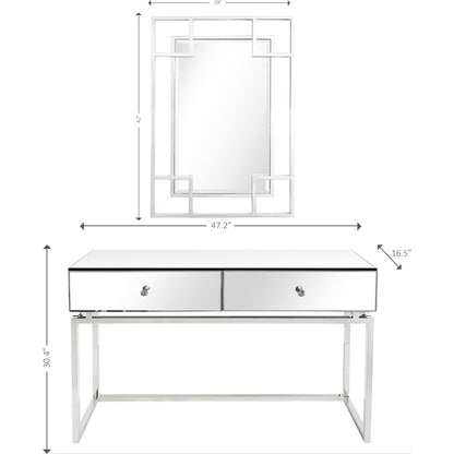 Silver Chic Mirror and Console Table